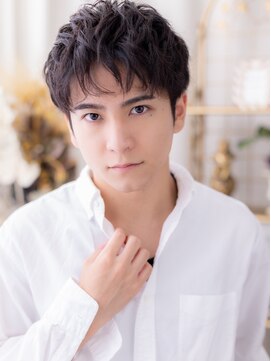 黒髪ルーズパーマ爽やかアクティブショートa北浦和20代30代40代