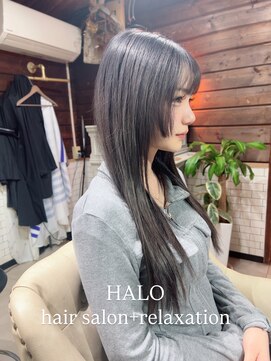 ハロ(HALO) ワンランク上の透明感パープルロング