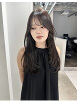 オールヘア(ALL HAIR) 【韓国ヘア/2way前髪】ハイレイヤーカット×モカグレージュ
