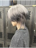 【GEEKS渋谷】中性ウルフ/エンドカラー/ホワイトシルバー