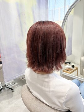 インスヘアー 梅田(INCE HAIR) ピンクカラー×レイヤーボブ