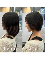 ヘアサロン ドットプラス 町田店(dot. plus) ミルクティーブロンド/ダークブルー/デジタルパーマ/町田