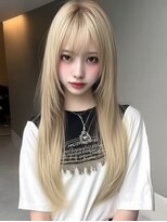 レア 新越谷(LEA)&nbsp;ロングレイヤー × ベージュブロンド