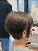 大人可愛い小顔ひし形ショートショートボブ髪質改善20代30代40代