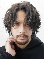 Men's salon fifth 博多【メンズサロン フィフス】【11月1日NEW OPEN(予定)】&nbsp;波巻きスパイラルパーマセンターパートウルフルーズパーマ緩め