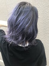 クールなグラデーションのネイビー系カラーも人気です☆【UMM】グラデーション、ハイライト