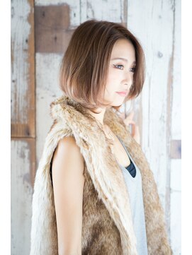 ネウィ 京橋(newi) 【uta*_girls】前下りボブ×イルミナカラー×3Dカラー