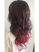 アヴァンス 北花田店(AVANCE) 裾カラーピンク×グラデーション×鬼滅の刃カラー
