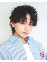 オーシャントーキョー 渋谷神南(OCEAN TOKYO) ツーブロック束感波巻きウルフ