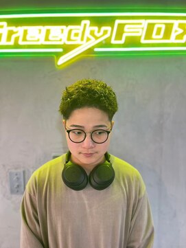 グリーディーフォックス 三軒茶屋(GreedyFOX) 波巻き/マッシュパーマ/ウルフ/ハイライト<理容室>三軒茶屋