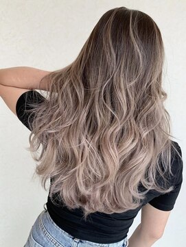 リード バイ ラグーン(LEAD by LAGOON) ミルクティーベージュダブルカラーハイライトバレイヤージュ