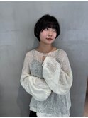 【竹之内蔵人】大人耳かけマッシュショート似合わせ黒髪ショート