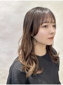 フェイスレイヤー/顔まわりカット/後れ毛ヘア