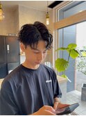 センターパート×ツイストスパイラル