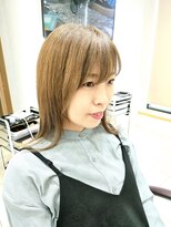 メタ(META) カット+W/ダブルカラー◆ブリーチの後にミルクティーベージュ♪