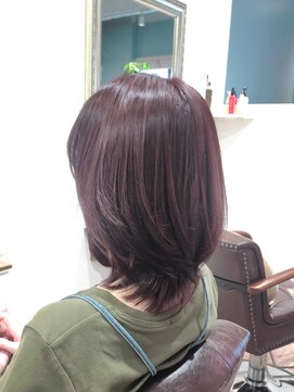 ヘアー グリーン(hair green) 30代40代50代/おしゃれ女子ウルフヘア/レッドブラウン/外ハネ