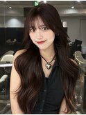 初カラーにオススメ♪ピンクブラウン レイヤーカット 韓国ヘア