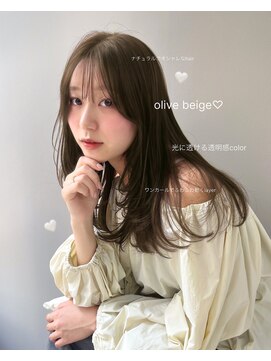 ボタン シブヤ(VOTAN SHIBUYA) レイヤー/透明感カラー/オリーブカラー/前髪/顔周り/髪質改善