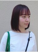 ボブ×ボルドーカラー