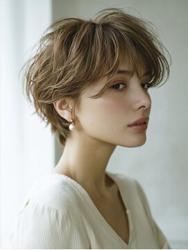 アルトリスト(Altruist Aging×HAIR&SPA) ☆イメチェンピンクベージュアンブレラカラー前髪クールショート