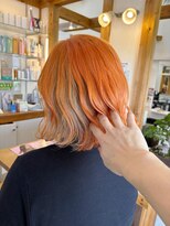 ギャラクシー ヘアードレッサーズ(galaxy hairdressers)&nbsp;インナーカラーミルクティーベージュオレンジカラー