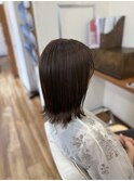外はねボブ×透明感カラー