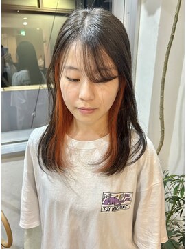 エアヒール(AIR HEAL) ブリーチ1回からできる！オレンジインナーカラー◎