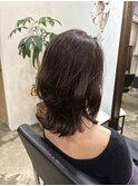 ショートボブニュアンスカラーグレージュミディアムレイヤー