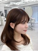 顔周り　前髪　 レイヤーカット　韓国ヘア　透明感カラー &nbsp;&nbsp;