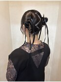 ヘアアレンジ/お呼ばれアレンジ/カチモリ