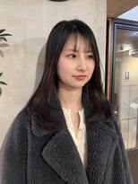 カールム(carlm)&nbsp;自然な丸み◎ツヤ髪ストレートセミロング　薬院/今泉