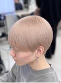 ミルクティーベージュマッシュメンズハイトーンメンズブリーチ