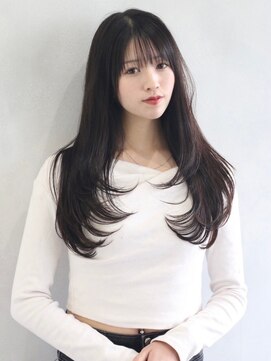 アース コアフュールボーテ 諏訪店(EARTH coiffure beaute) ナチュラルベージュ_ヨシンモリ_顔周りレイヤー_レイヤーカット