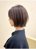 似合わせボブレイヤーボブヘーゼルベージュチョコレートカラー