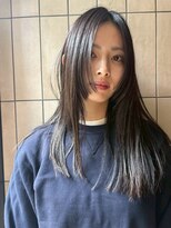 セーヌプラス(CEINE+)&nbsp;髪質改善ミディアムレイヤー縮毛矯正アッシュブラウン三軒茶屋
