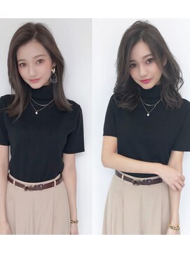 エル(LE) ワンレンクラシカル斜めバングボルドー