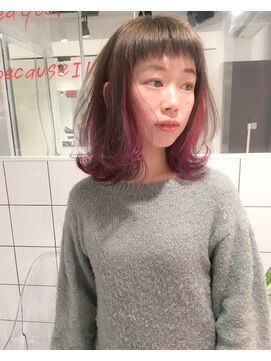 サングース(Sungoose) <sungooseTOKYO>インナーカラーくびれセミディ