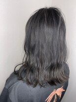 フロート 小阪店(float)&nbsp;アッシュグレー_マロンベージュ Aラインボブ かきあげ