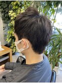ナチュラルメンズショート_ポイントパーマ