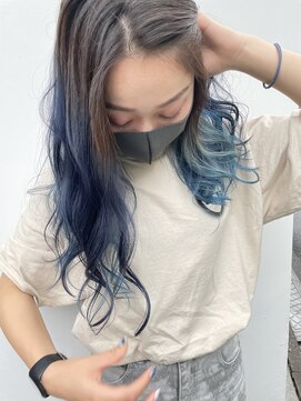 セーヌ(CEINE) 【CEINE】インナーカラー/ブルー/水色【三軒茶屋/三軒茶屋駅】