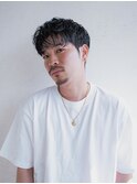 黒髪おしゃれボウズ短髪ソフトモヒカンスキンフェードカット