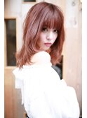  【La fith】 ピンクブラウン×ミディアムスタイル
