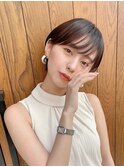 流し前髪シースルーショート