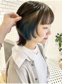 ショートウルフ インナーカラー