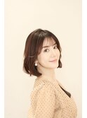 華やかニュアンスカーリーボブ　３０代４０代５０代　青山表参道