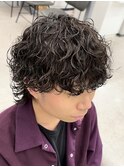 メンズ波巻きウルフパーマ
