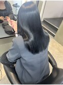 ツヤ髪ブルーブラック