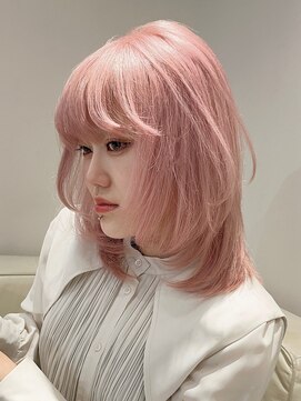 ベレーザ 渋谷(BELEZA) 9530ミルクティーピンクハイトーンカラーホワイトピンクレイヤー