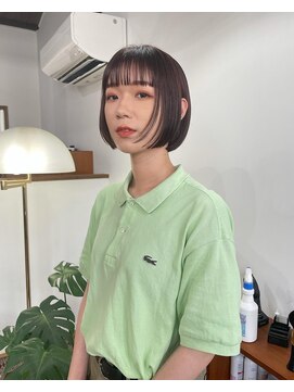 ニッカ(nicca) 30代40代50代ブラウン小顔マニッシュハンサムワンレンボブ