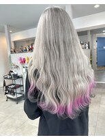 サニー 西中島店(sunny.)&nbsp;ホワイトシルバー×エンドカラー/美髪/イメチェン